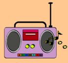 Dibujo Radio cassette 2 pintado por ValenAbigail