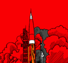 Dibujo Lanzamiento cohete pintado por sjdrudg7ol48