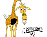 Dibujo Madagascar 2 Melman pintado por valu123