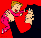 Dibujo Madre con su bebe pintado por kotee