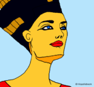 Dibujo Busto de Nefertiti pintado por shelly