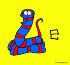 Dibujo Serpiente pintado por coquet