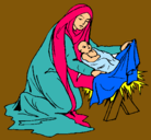 Dibujo Nacimiento del niño Jesús pintado por hytr