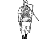 Dibujo Soldado romano pintado por caba