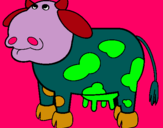 Dibujo Vaca pensativa pintado por dearcoiris
