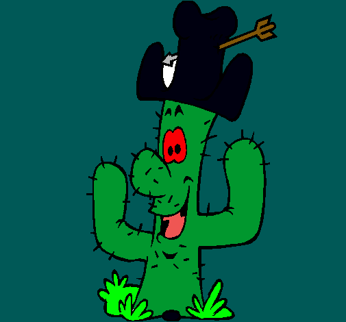 Cactus con sombrero