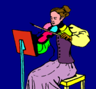 Dibujo Dama violinista pintado por kalifahh