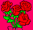 Dibujo Ramo de rosas pintado por google