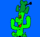 Dibujo Cactus con sombrero pintado por SANCHEZ1458