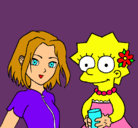Dibujo Sakura y Lisa pintado por 537388