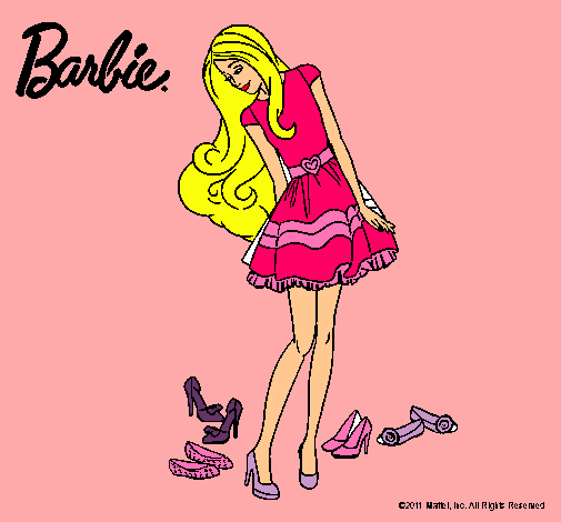 Barbie y su colección de zapatos