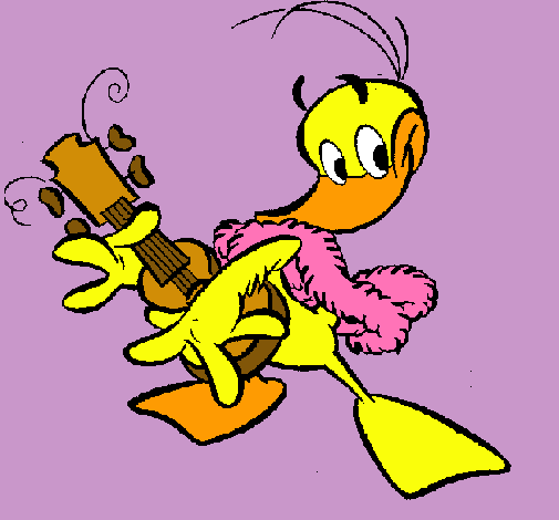 Pato con guitarra