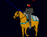 Dibujo Jinete a caballo pintado por kratoz