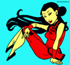 Dibujo Princesa ninja pintado por souza