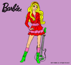 Dibujo Barbie rockera pintado por arume