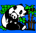 Dibujo Mama panda pintado por mercedes10