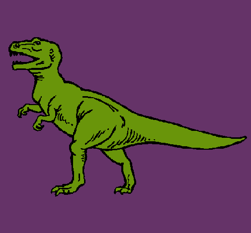Dibujo Tiranosaurus Rex pintado por joanyjordi