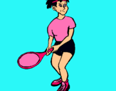 Dibujo Chica tenista pintado por 2236
