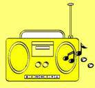 Dibujo Radio cassette 2 pintado por wilmary1212