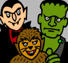 Dibujo Personajes Halloween pintado por agus556