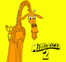 Dibujo Madagascar 2 Melman pintado por angeljose