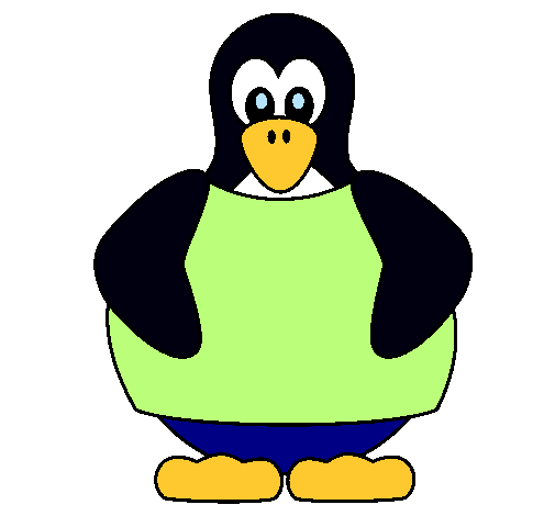 Dibujo Pingüino pintado por eVilla