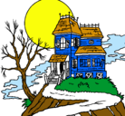 Dibujo Casa encantada pintado por nico666666