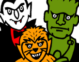Dibujo Personajes Halloween pintado por lau30