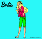 Dibujo Barbie con look casual pintado por abrilccccccc