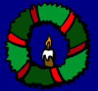 Dibujo Corona de navidad II pintado por clawdee