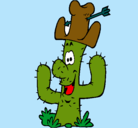 Dibujo Cactus con sombrero pintado por souza