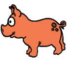 Dibujo Cerdo pintado por areley