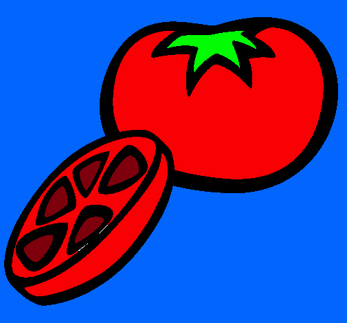 Dibujo Tomate pintado por dietetica