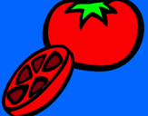 Dibujo Tomate pintado por dietetica