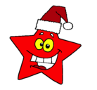 Dibujo estrella de navidad pintado por 2002