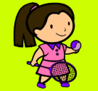 Dibujo Chica tenista pintado por lunera