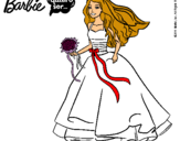 Dibujo Barbie vestida de novia pintado por raquel59656