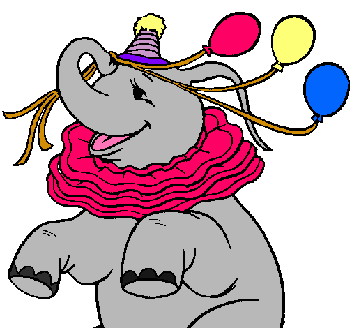 Elefante con 3 globos