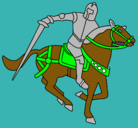Dibujo Caballero a caballo IV pintado por pablino