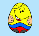 Dibujo Huevo de pascua feliz pintado por tata123