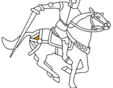 Dibujo Caballero a caballo IV pintado por jinete