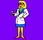 Dibujo Doctora con gafas pintado por mametona