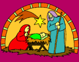 Dibujo Pesebre de navidad pintado por alba546