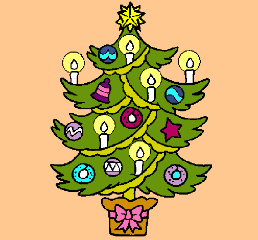 Árbol de navidad con velas