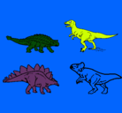 Dibujo Dinosaurios de tierra pintado por dinos