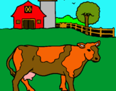 Dibujo Vaca pasturando pintado por hectorcito