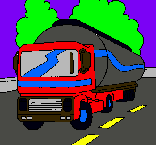 Dibujo Camión cisterna pintado por Felipe7
