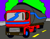 Dibujo Camión cisterna pintado por Felipe7