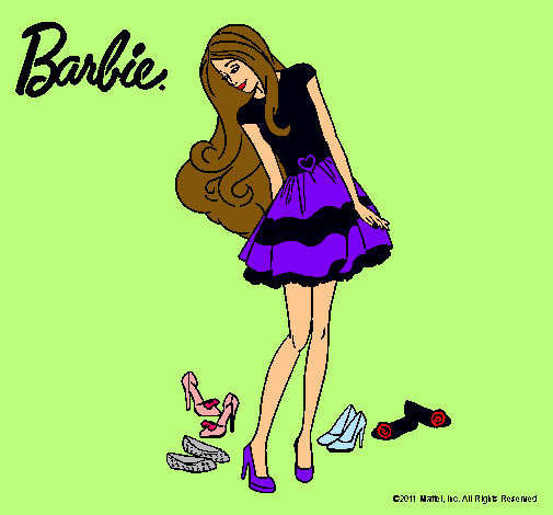 Barbie y su colección de zapatos