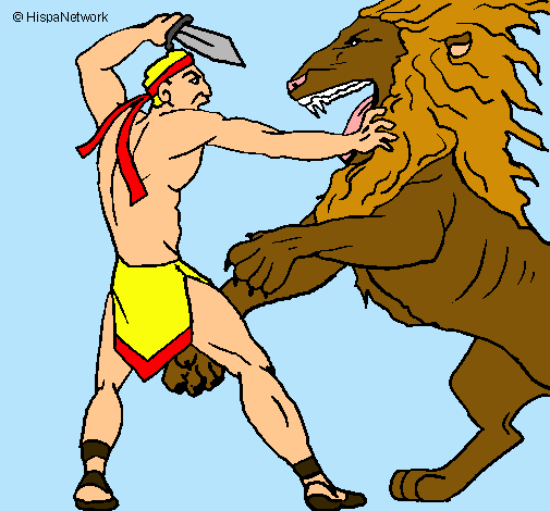 Gladiador contra león